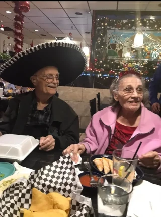 Enjoying a meal
